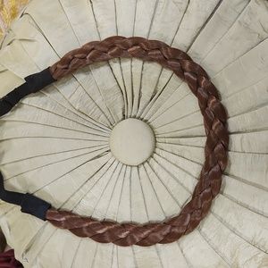 Faux hair braided headband